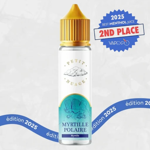 E-liquide Myrtille Polaire Petit Nuage de Levest sur la deuxième marche du podium mentholé