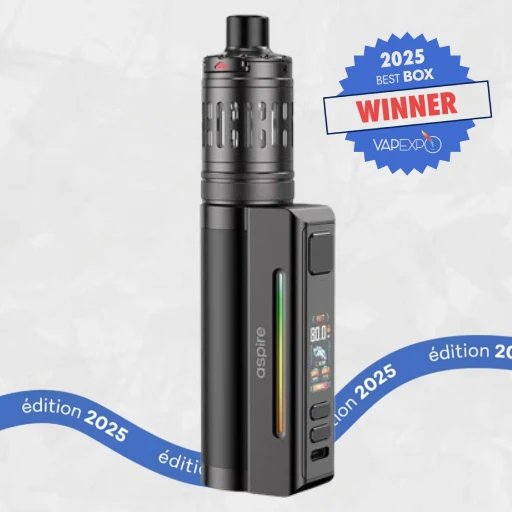 Cigarette électronique Box Zelos M80 de la marque Aspire, couronnée meilleure box à Vapexpo